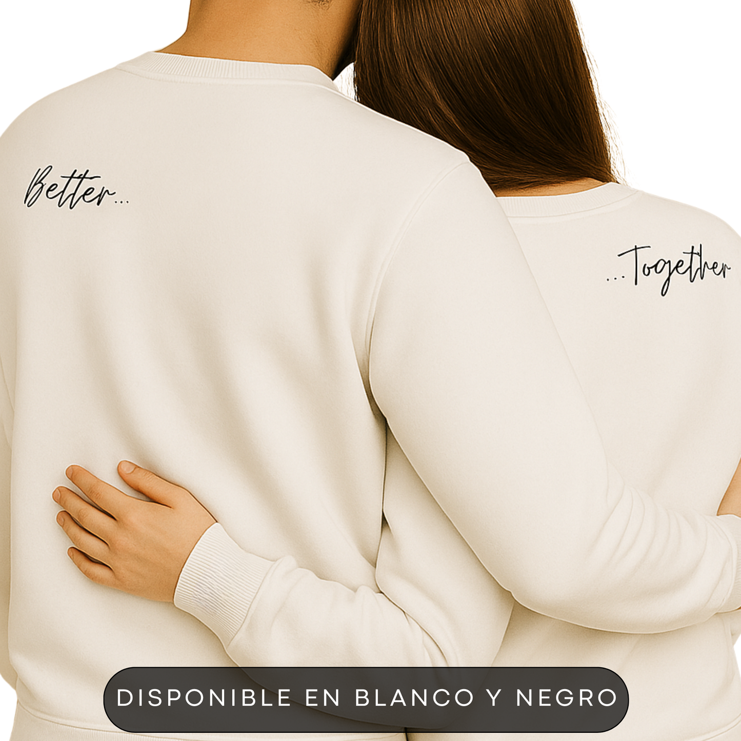 Polerones Pareja Aesthetic Minimalista - Better Together - Cuello Polo
