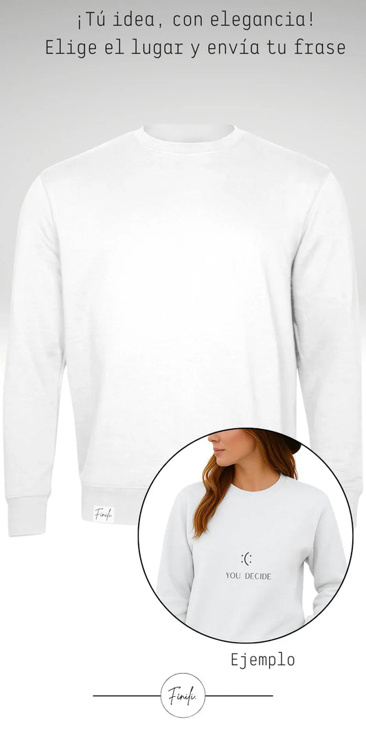 Polerón Unisex: Tú idea 💡 Estilo: Relax o Classic - Cuello - Finili