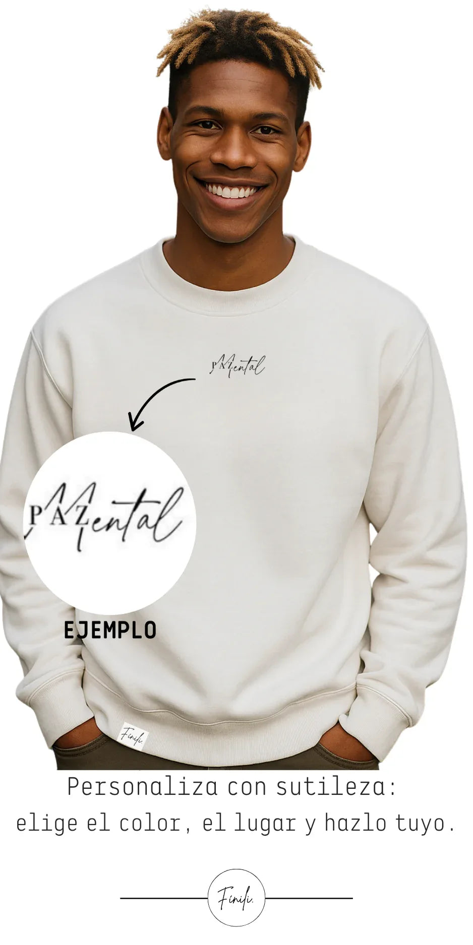 Polerón Unisex: Tú idea 💡 Estilo: Relax o Classic - Cuello - Finili