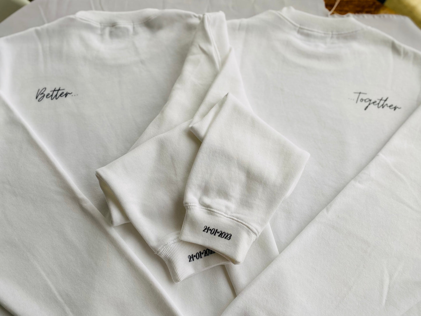 Polerones Pareja Aesthetic Minimalista - Better Together - Cuello Polo