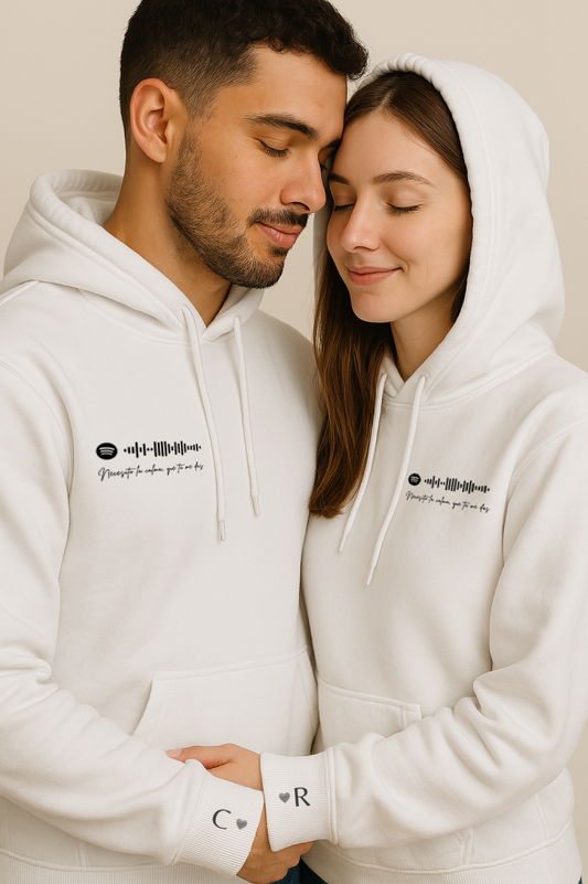 Polerones para Parejas - Spotify Personalizado (2 Unidades) 🎶💙