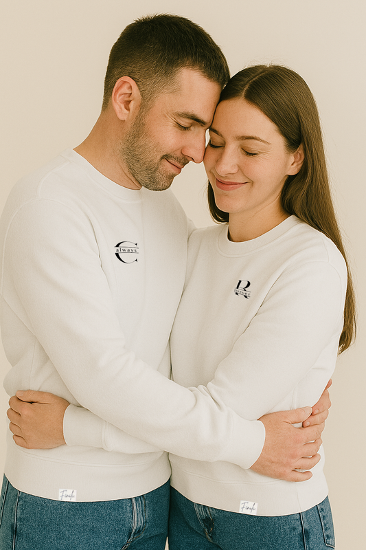Polerones para Parejas - Iniciales Always & Forever (2 Unidades) ♾️🤍